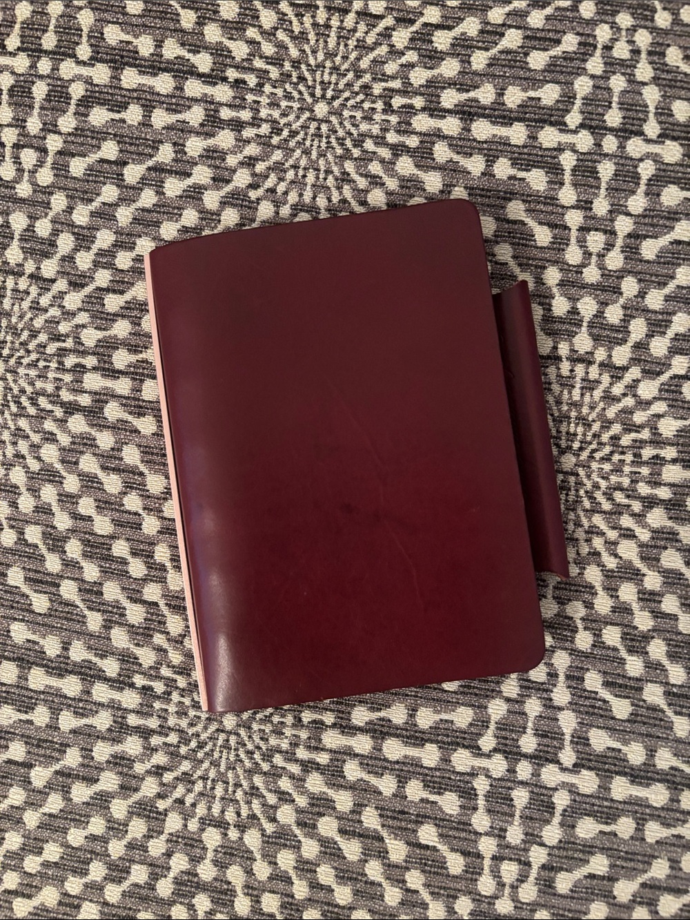 Plotter Liscio Leather Pocket Rings Binder Mini 6 Limited Ed. Planner Red Brown